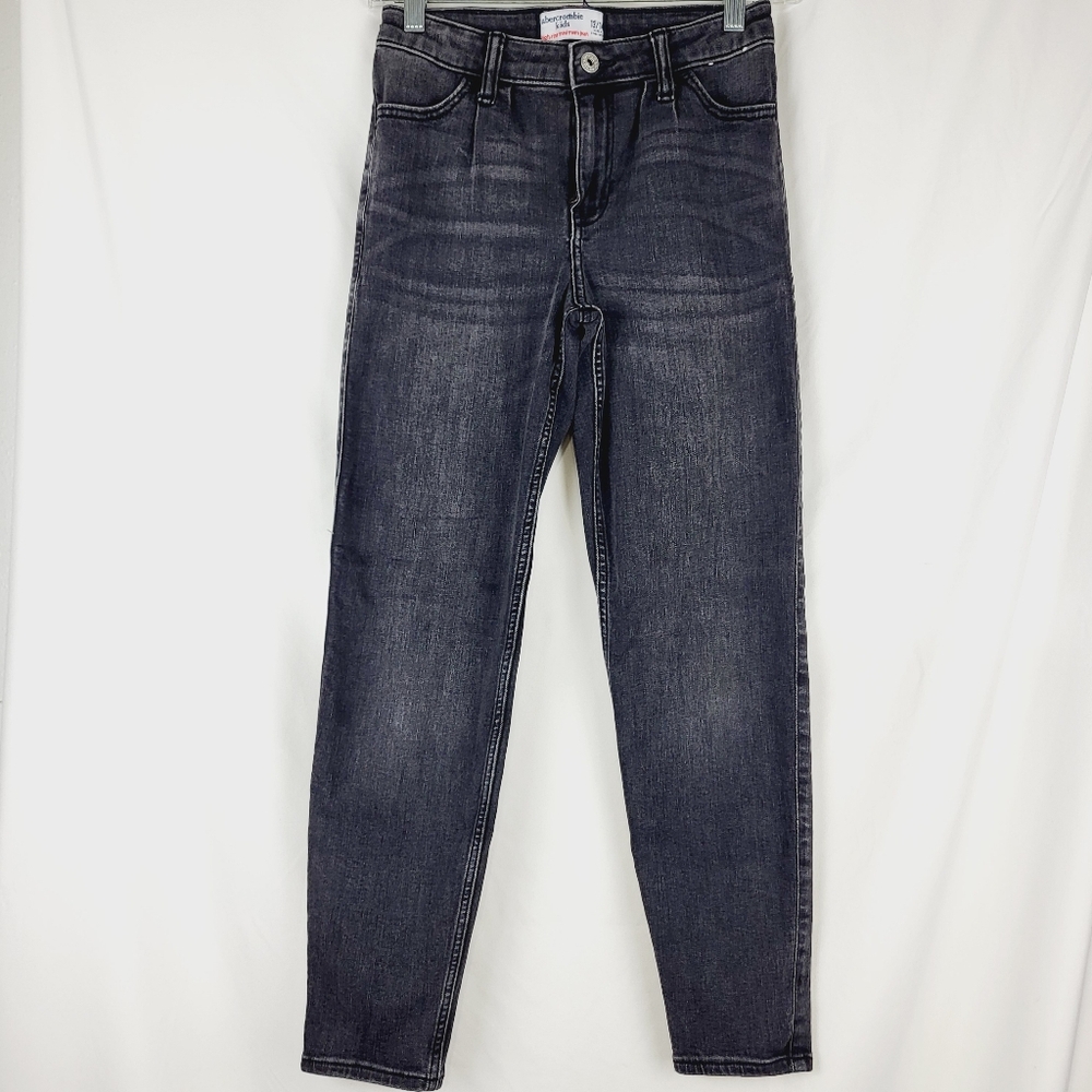 Abercrombie Kids High Rise Mini‎ Mom Jean Black Size 13/14 Skinny Jeans